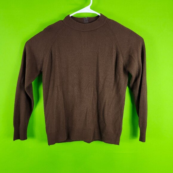 Vintage Designers Originals Brown Pullover Sweater With Back Zipper - Size 40 - Picture 1 of 7